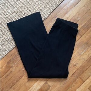 Black Wide-Leg Knit Pants